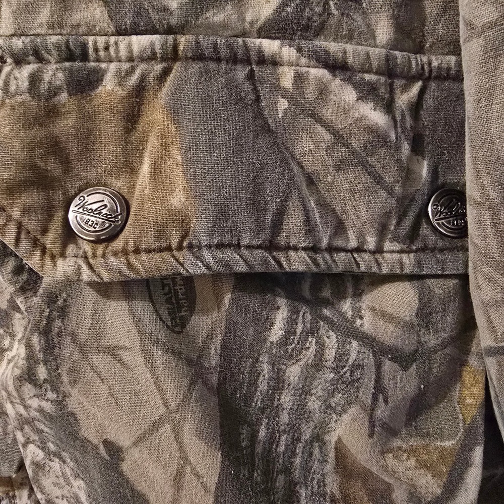 Woolrich Camo Hooded Jacket Youth 10 Green RealTree Hardwoods Hunting Workwear - Picture 4 of 8